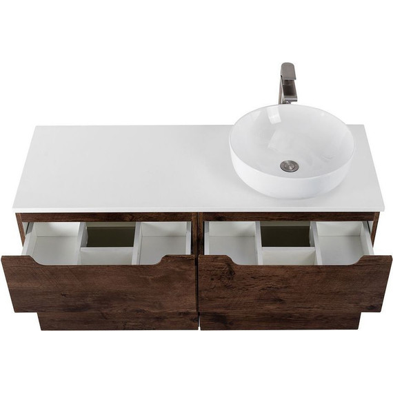 Тумба подвесная со столешницей BelBagno Etna 120 см ETNA-H60-600-2C-SO-RW-P+EK-120-AS-BO-R, Цвет фасада: Rovere Moro - фото 7