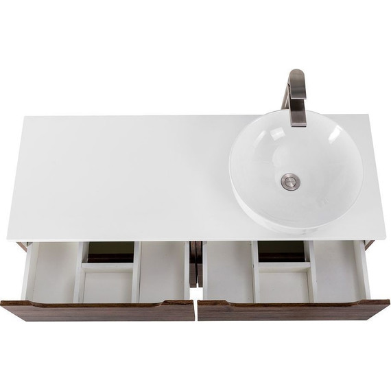 Тумба подвесная со столешницей BelBagno Etna 120 см ETNA-H60-600-2C-SO-RW-P+EK-120-AS-BO-R, Цвет фасада: Rovere Moro - фото 8