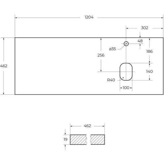 Тумба подвесная со столешницей BelBagno Etna 120 см ETNA-H60-600-2C-SO-RW-P+EK-120-AS-BO-R, Цвет фасада: Rovere Moro - фото 14
