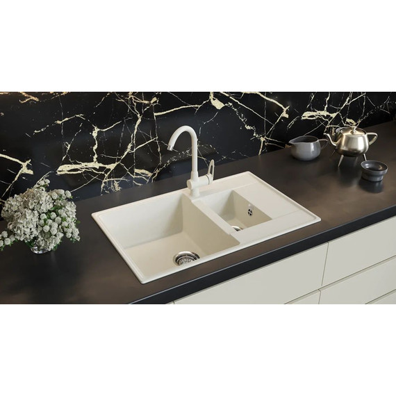 Кухонная мойка Ulgran Quartz Prima 780-01 1,5K, жасмин - фото 2