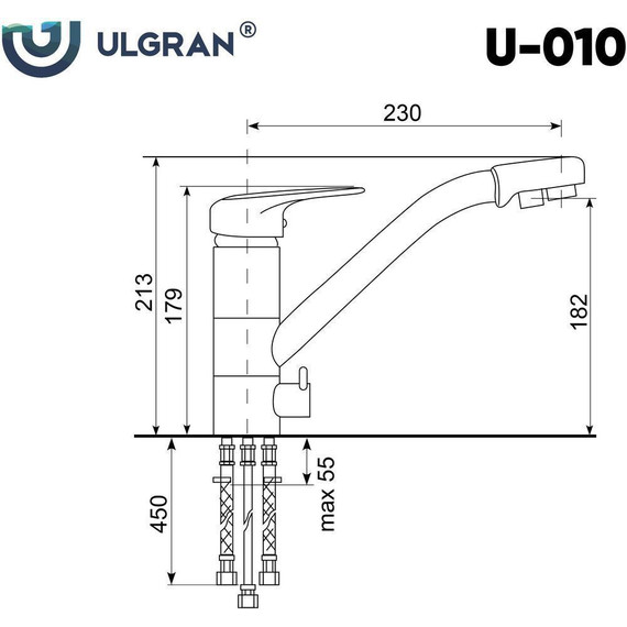 Смеситель для кухни Ulgran U-010-341, ультра белый - фото 3