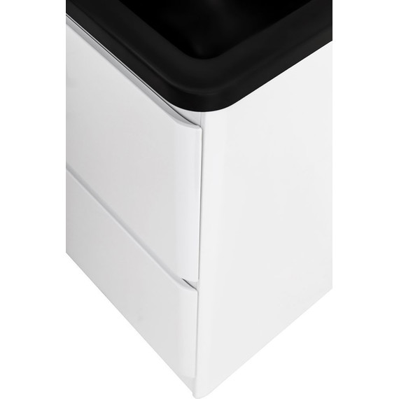 Тумба напольная с раковиной BelBagno ALBANO-1000-2C-PIA-BL 100 см, Bianco Lucido (раковина BB1000/455-LV-ART-ALR-NERO), Цвет фасада: Bianco Lucido Nero - фото 7