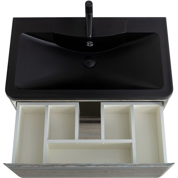 Тумба напольная с раковиной BelBagno ALBANO-1000-2C-PIA-PS 100 см, Pino Scania (раковина BB1000/455-LV-ART-ALR-NERO), Цвет фасада: Pino Scania Nero - фото 5