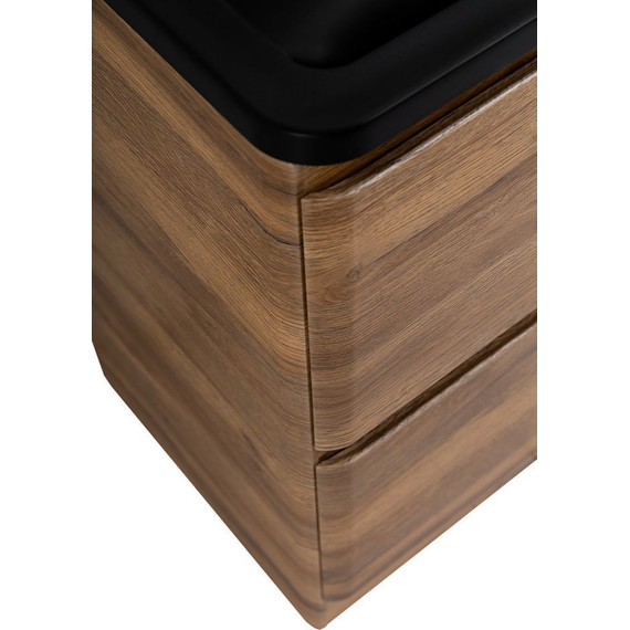 Тумба напольная с раковиной BelBagno ALBANO-1000-2C-PIA-RR 100 см, Rovere Rustico (раковина BB1000/455-LV-ART-ALR-NERO), Цвет фасада: Rovere Rustico Nero - фото 7