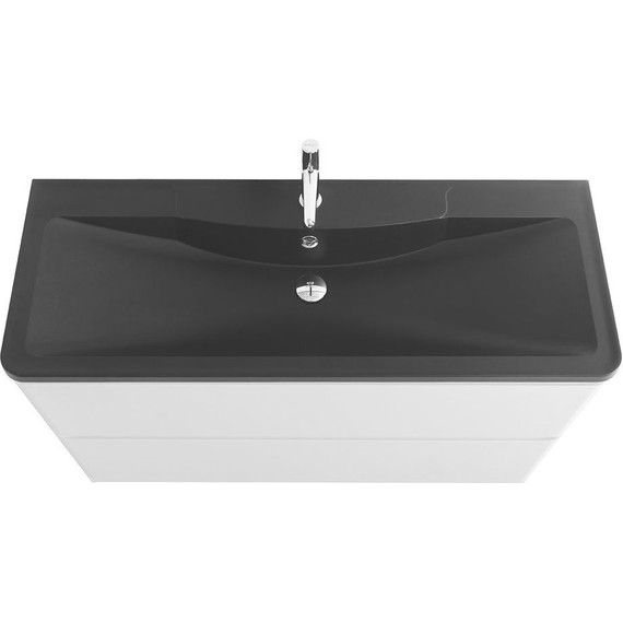 Тумба напольная с раковиной BelBagno ALBANO-1200-2C-PIA-BL 120 см, Bianco Lucido (раковина BB1200/455-LV-ART-ALR-NERO), Цвет фасада: Bianco Lucido Nero - фото 7