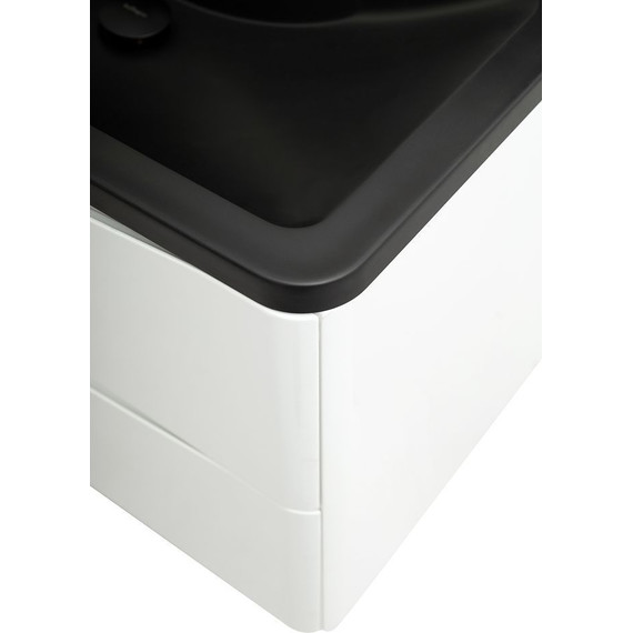 Тумба подвесная с раковиной BelBagno ACQUA-1000-2C-SO-BL 100 см, Bianco Lucido (раковина BB1000/455-LV-ART-ALR-NERO), Цвет фасада: Bianco Lucido Nero - фото 10