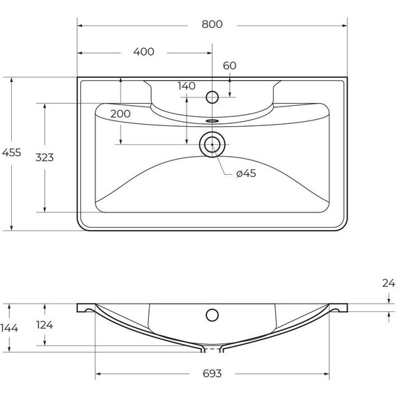Тумба напольная с раковиной BelBagno ACQUA-1000-2C-PIA-BL 100 см, Bianco Lucido (раковина BB1000/455-LV-ART-ALR-NERO), Цвет фасада: Bianco Lucido Nero - фото 13