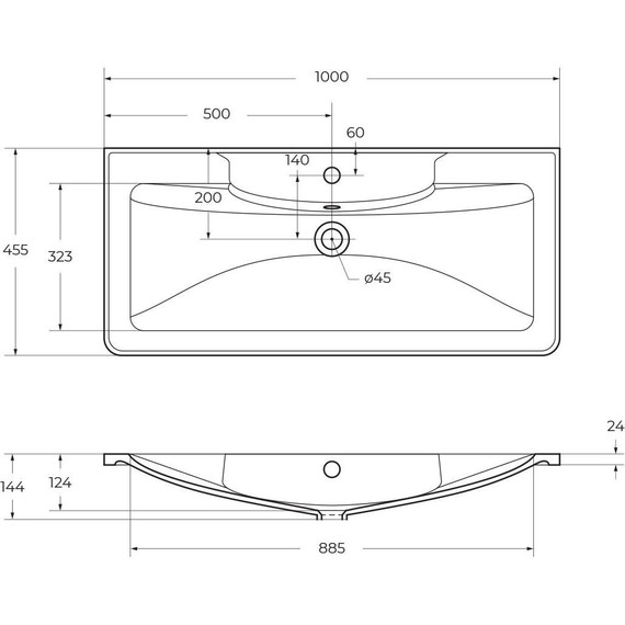 Тумба подвесная с раковиной BelBagno ACQUA-1000-2C-SO-RR 100 см, Rovere Rustico (раковина BB1000/455-LV-ART-ALR-NERO), Цвет фасада: Rovere Rustico Nero - фото 12