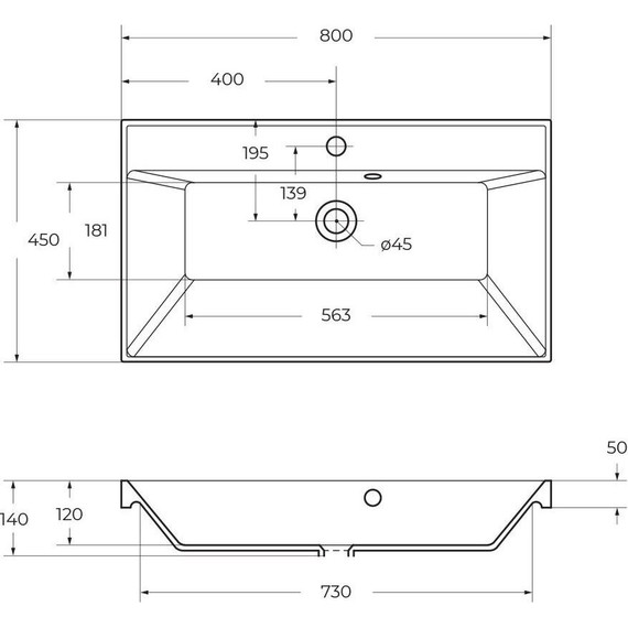 Тумба подвесная с раковиной BelBagno VITTORIA-800-2C-SO-BL 80 см, Bianco Lucido (раковина BB800/450-LV-ART-AST-NERO) - фото 14