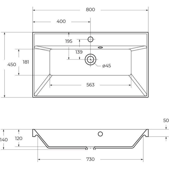 Тумба подвесная с раковиной BelBagno VITTORIA-800-2C-SO-PINO-P 80 см, Pino (раковина BB800/450-LV-ART-AST-NERO) - фото 15