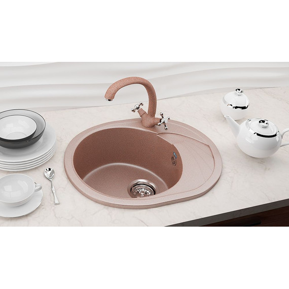 Смеситель для кухни Ulgran U-012-307, терракот - фото 2