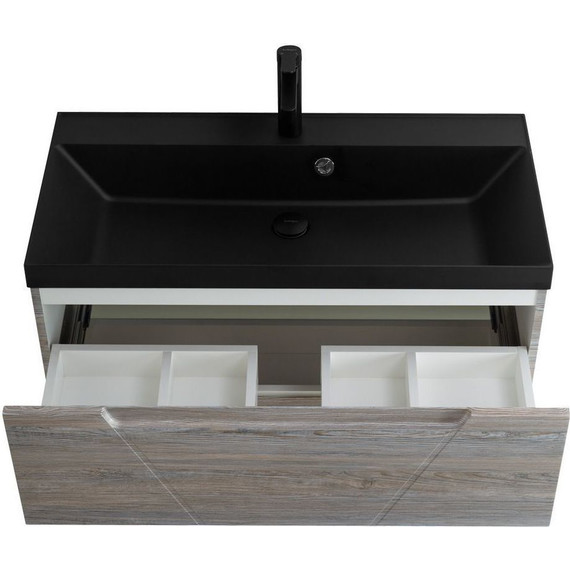 Тумба подвесная с раковиной BelBagno VITTORIA-800-2C-SO-PINO-P 80 см, Pino (раковина BB800/450-LV-ART-AST-NERO) - фото 5