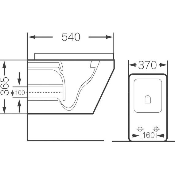 Унитаз подвесной безободковый Grossman Color GR-4440BMS с крышкой микролифт, черный матовый - фото 4