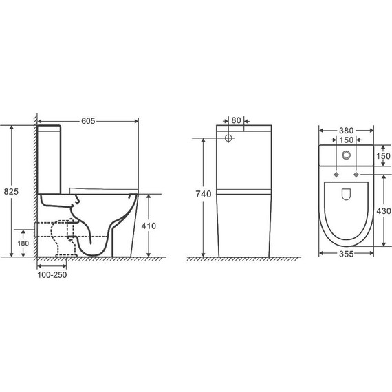 Унитаз-компакт безободковый Grossman GR-4450S с крышкой микролифт, Цвет производителя: белый - фото 6
