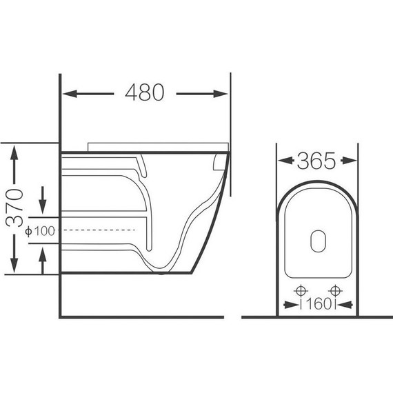Унитаз подвесной безободковый Grossman Color GR-4455BBLS с крышкой микролифт, черный глянец, Цвет производителя: чёрный - фото 6