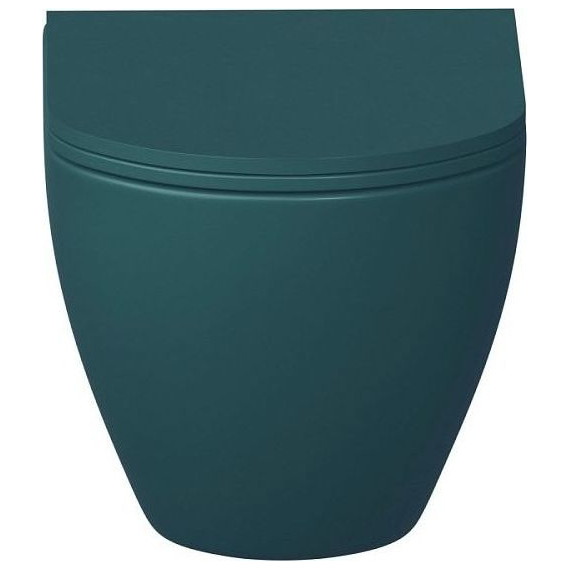 Унитаз подвесной безободковый Grossman Color GR-4455OLMS с крышкой микролифт, зеленый матовый, Цвет производителя: зелёный - фото 2