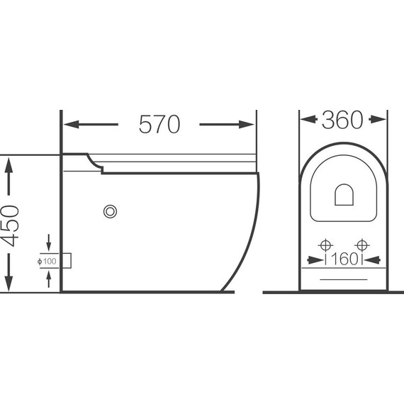 Унитаз приставной безободковый импульсный Grossman Impuls GR-PR-5502 с крышкой микролифт - фото 4