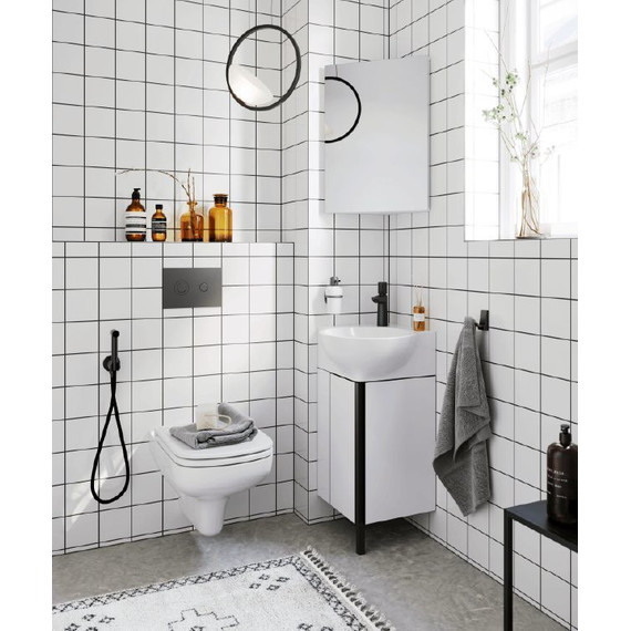 Тумба напольная с раковиной Aqwella Porto 45 см POR0104WB, белый/чёрный, Цвет фасада: белый/чёрный - фото, картинка 3 Тумба напольная с раковиной Aqwella Porto 45 см POR0104WB, белый/чёрный, Цвет фасада: белый/чёрный - фото 3