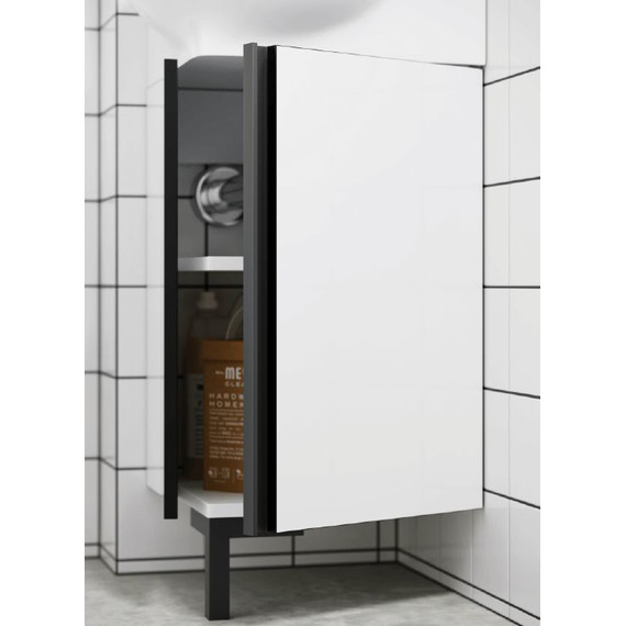 Тумба напольная с раковиной Aqwella Porto 45 см POR0104WB, белый/чёрный, Цвет фасада: белый/чёрный - фото, картинка 4 Тумба напольная с раковиной Aqwella Porto 45 см POR0104WB, белый/чёрный, Цвет фасада: белый/чёрный - фото 4