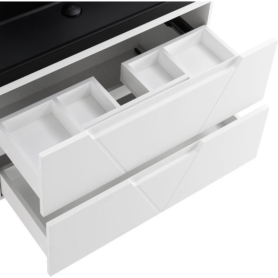 Тумба подвесная с раковиной BelBagno VITTORIA-1000-2C-SO-BL 100 см, Bianco Lucido (раковина BB1000/450-LV-ART-AST-NERO) - фото 7