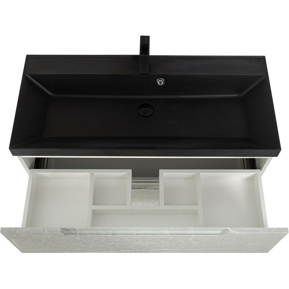 Тумба подвесная с раковиной BelBagno VITTORIA-1000-2C-SO-TB-P 100 см, Toros Bianco (раковина BB1000/450-LV-ART-AST-NERO) - фото 6