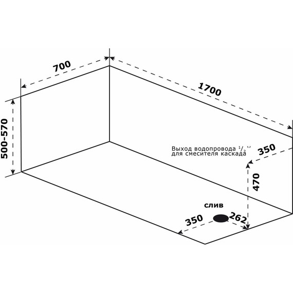 Ванна акриловая Azario Бали 170x70 см БАВ0103, Размер - мм: 1700х700 - фото, картинка 3 Ванна акриловая Azario Бали 170x70 см БАВ0103, Размер - мм: 1700х700 - фото 3