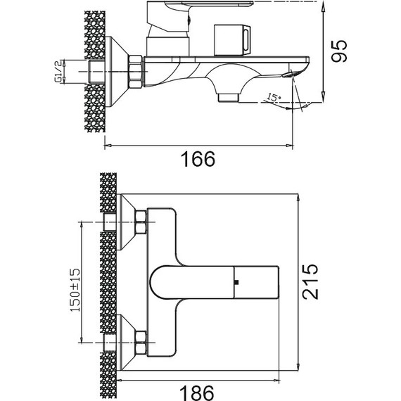 Смеситель для ванны Belz B60678 - фото 4