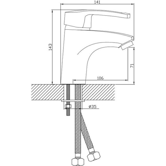 Смеситель для раковины Diadonna D80-110122 - фото 2