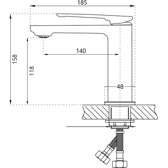 Смеситель для раковины Haiba HB10817-7, чёрный матовый - фото 2