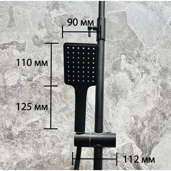 Душевая стойка Haiba HB24817-7, чёрный матовый - фото 7
