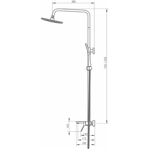 Душевая стойка Haiba HB24818 - фото, картинка 5 Душевая стойка Haiba HB24818 - фото 5