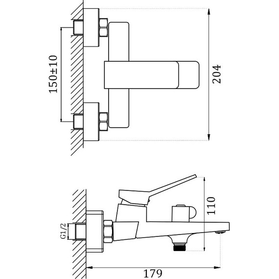 Смеситель для ванны Haiba HB60818 - фото 3