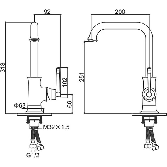 Смеситель для кухни Gerhans K14020G, золото - фото 2