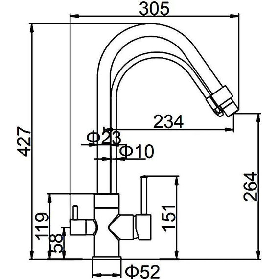 Смеситель для кухни Ledeme L4755-9, хром/серый - фото 6