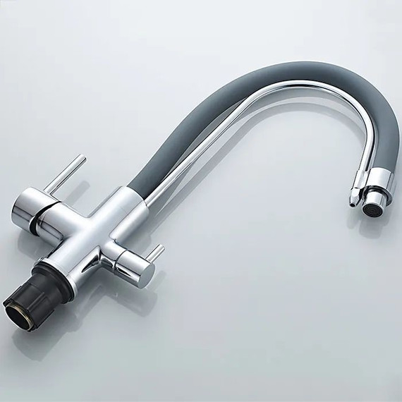 Смеситель для кухни Ledeme L4755-9, хром/серый - фото 2