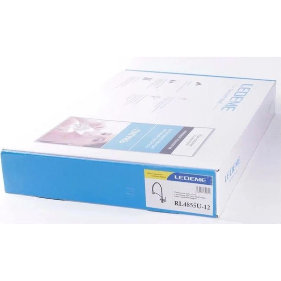 Смеситель для кухни Ledeme L4855U-12, графит - фото 5