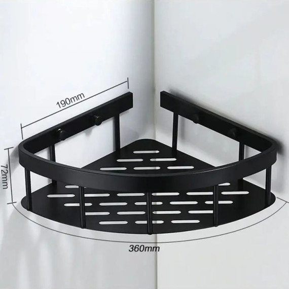 Полка угловая Ledeme L5507-1, черный - фото 16