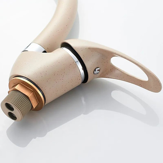 Смеситель для кухни Ledeme L5902M, бежевый - фото 5