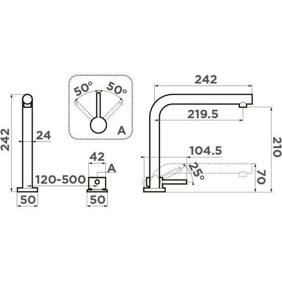 Смеситель для кухни Omoikiri Nara C 4994321, хром - фото 3