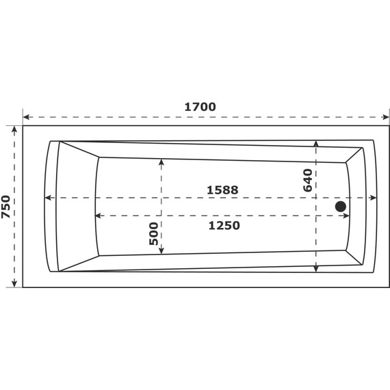 Ванна акриловая Azario Бали 170x75 см БАВ0104, Размер - мм: 1700х750 - фото, картинка 6 Ванна акриловая Azario Бали 170x75 см БАВ0104, Размер - мм: 1700х750 - фото 6
