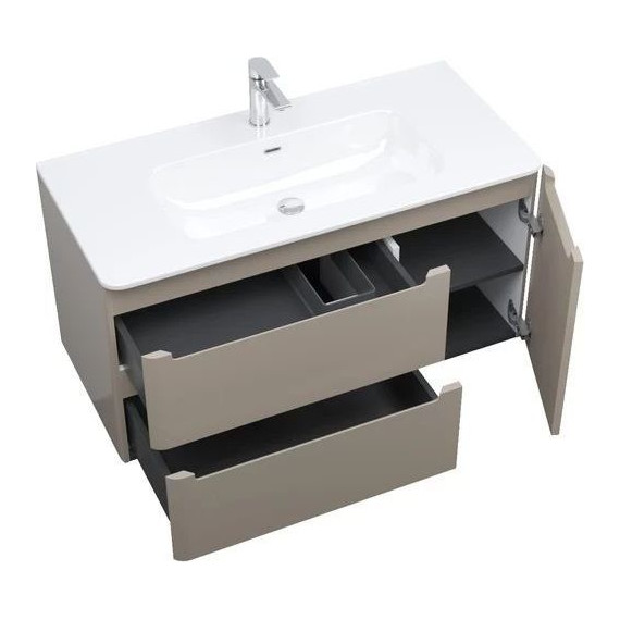 Тумба подвесная с раковиной Iddis Edifice 100 см EDI10C0i95K, капучино - фото 3