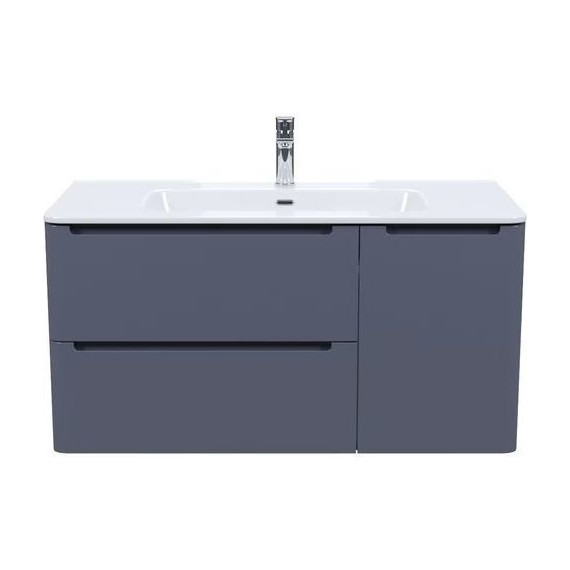 Тумба подвесная с раковиной Iddis Edifice 100 см EDI10D0i95K, темно-серый - фото 2