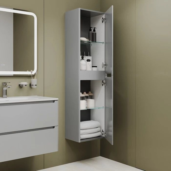 Пенал подвесной Iddis Edifice 40 см EDI40L0i97, светло-серый - фото, картинка 6 Пенал подвесной Iddis Edifice 40 см EDI40L0i97, светло-серый - фото 6