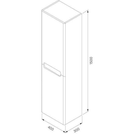 Пенал подвесной Iddis Edifice 40 см EDI40L0i97, светло-серый - фото, картинка 7 Пенал подвесной Iddis Edifice 40 см EDI40L0i97, светло-серый - фото 7