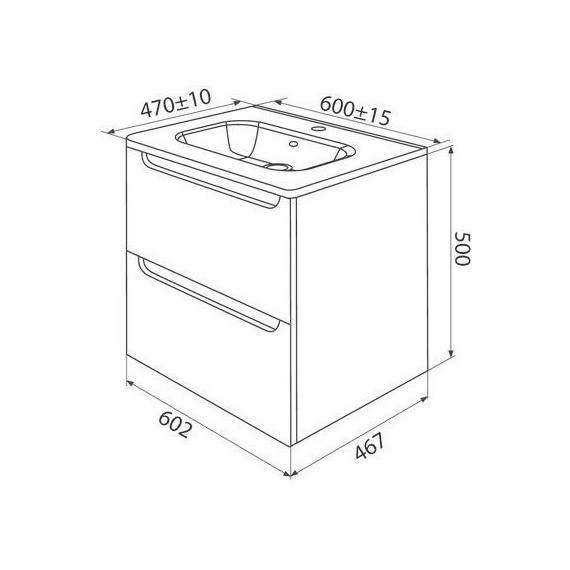 Тумба подвесная с раковиной Iddis Edifice 60 см EDI60C0i95K, капучино - фото 10