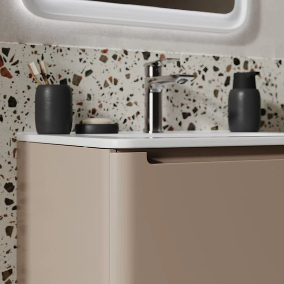 Тумба подвесная с раковиной Iddis Edifice 60 см EDI60C0i95K, капучино - фото 9