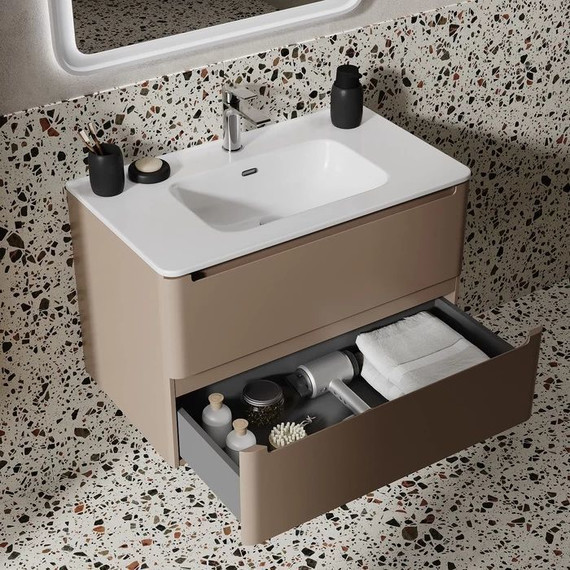 Тумба подвесная с раковиной Iddis Edifice 80 см EDI80C0i95K, капучино - фото 8