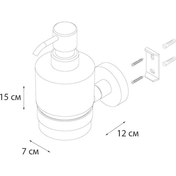 Дозатор для жидкого мыла Fixsen Comfort FX-85012 - фото 3