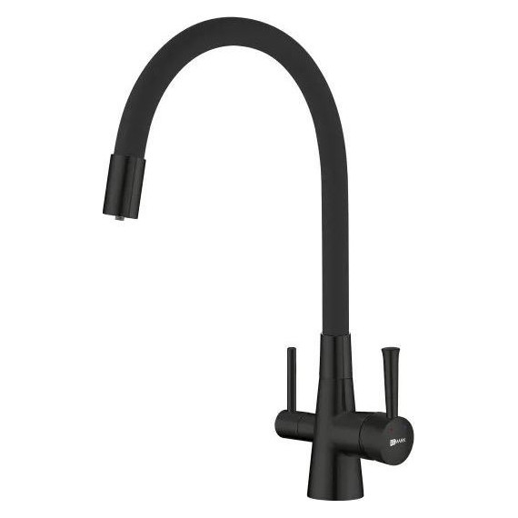 Смеситель для кухни Lemark Comfort + фильтр Basic LM3075BL085, чёрный - фото 2