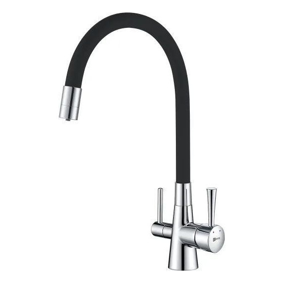 Смеситель для кухни Lemark Comfort + фильтр Basic LM3075C085, хром/чёрный - фото 2